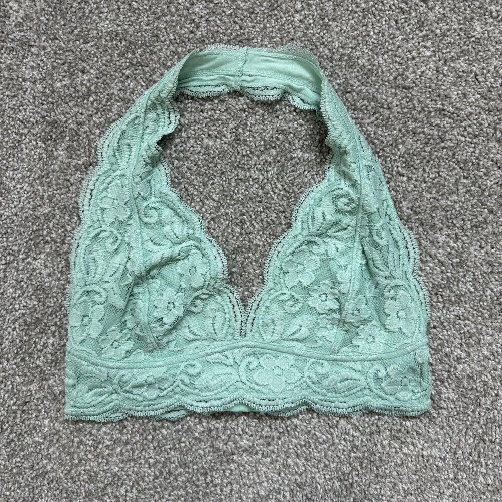 Out From Under Bralette Womens Medium Mint Green Lace Halter Urban Outfitters